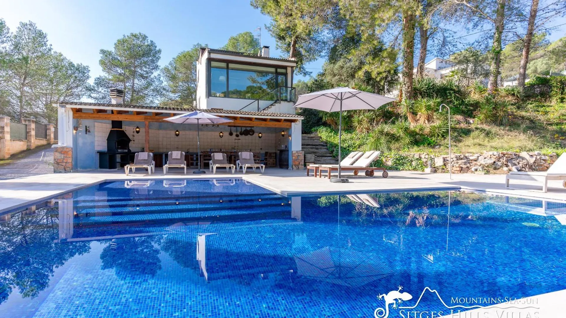 Spacious Villa Santa Fe - Private Pool, Big Garden And A/C Close To Sitges Olivella Španělsko