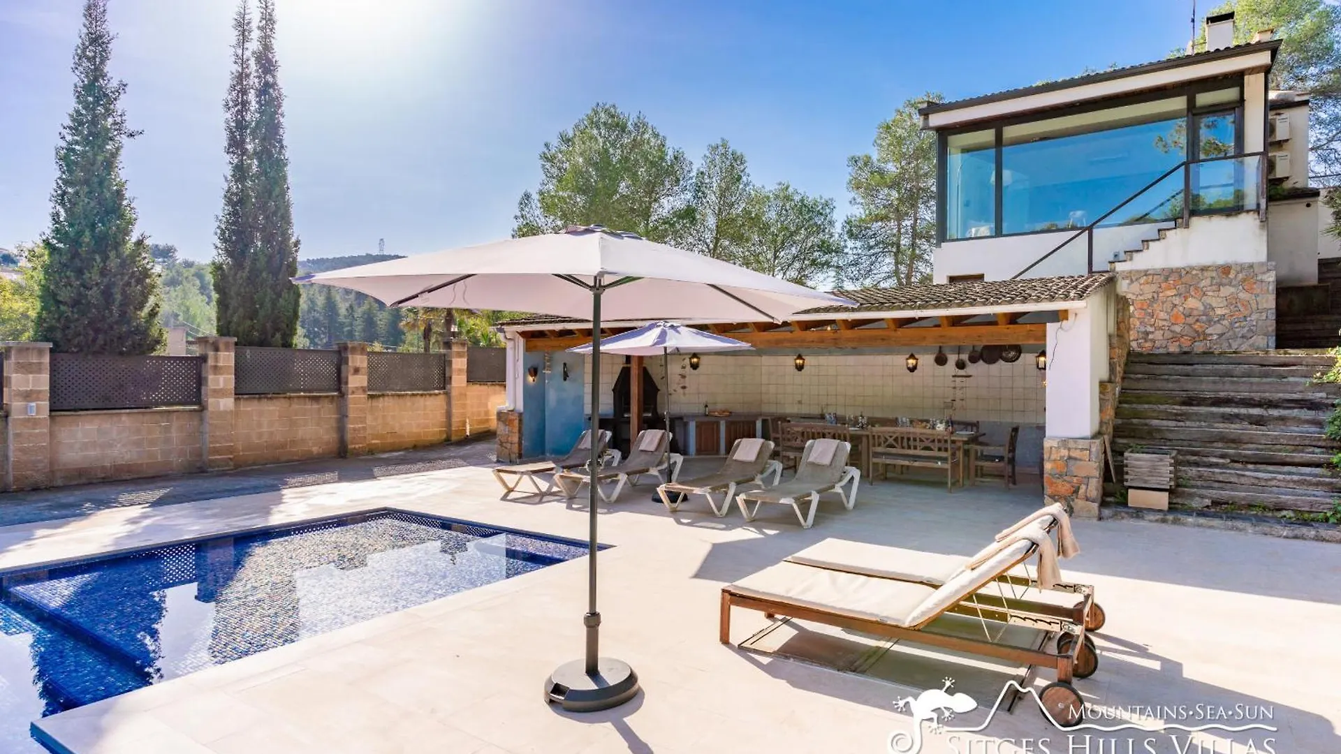 Spacious Villa Santa Fe - Private Pool, Big Garden And A/C Close To Sitges Olivella Španělsko
